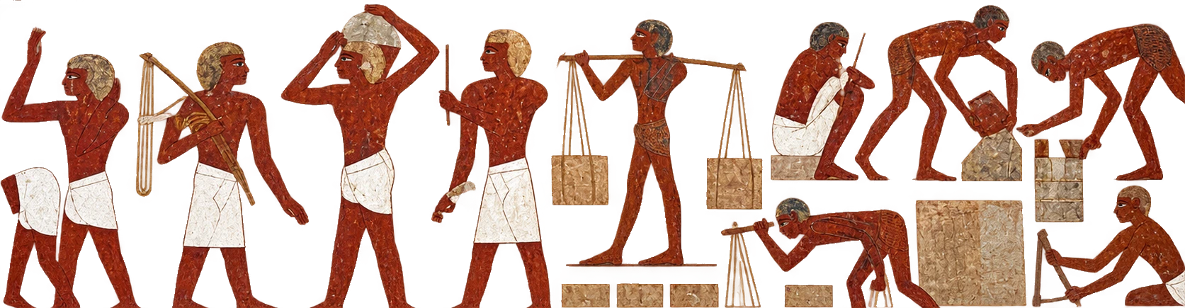 رسم جداري لعمال وحرفيين مصريين