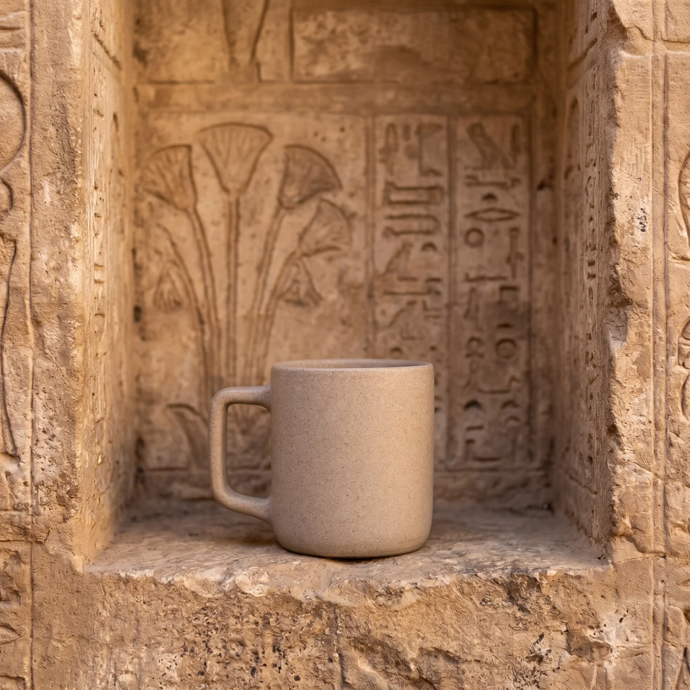 مج فاضي في حنية معبد فرعوني